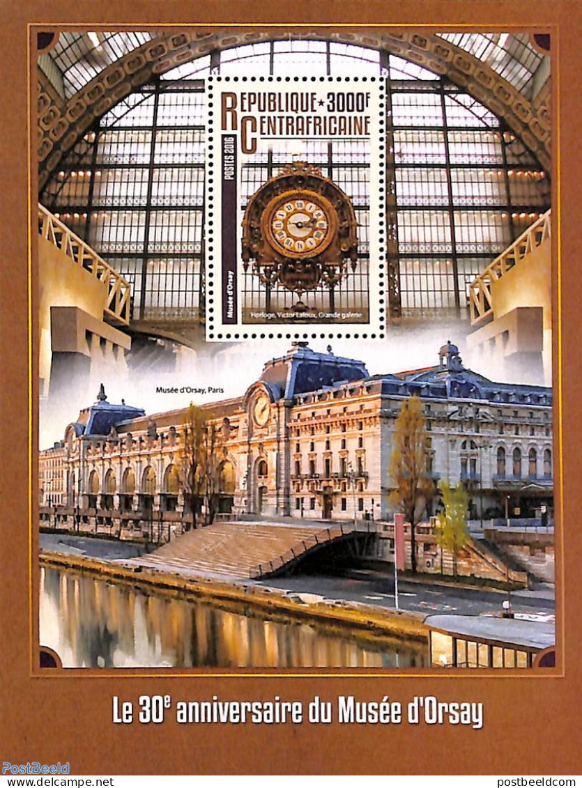 Central Africa 2016 Musee D'Orsay S/s, Mint NH, Transport - Railways - Art - Museums - Treinen