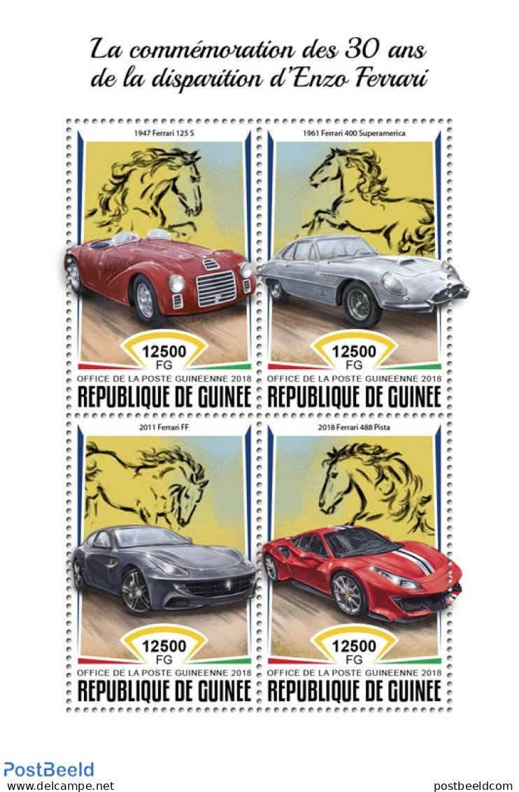 Guinea, Republic 2018 Enzo Ferrari, Mint NH, Transport - Automobiles - Ferrari - Voitures
