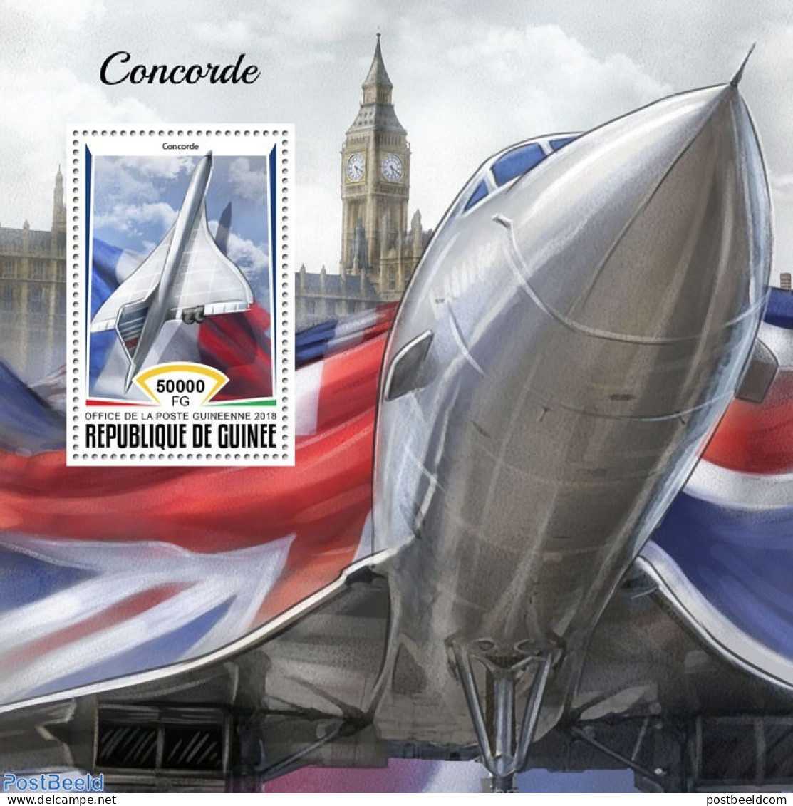 Guinea, Republic 2018 Concorde, Mint NH, Transport - Concorde - Aircraft & Aviation - Concorde