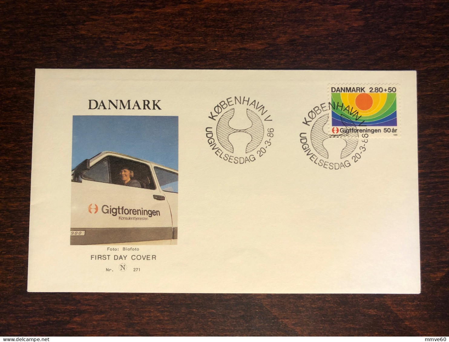 DENMARK FDC COVER 1986 YEAR ARTHRITIS HEALTH MEDICINE STAMPS - FDC