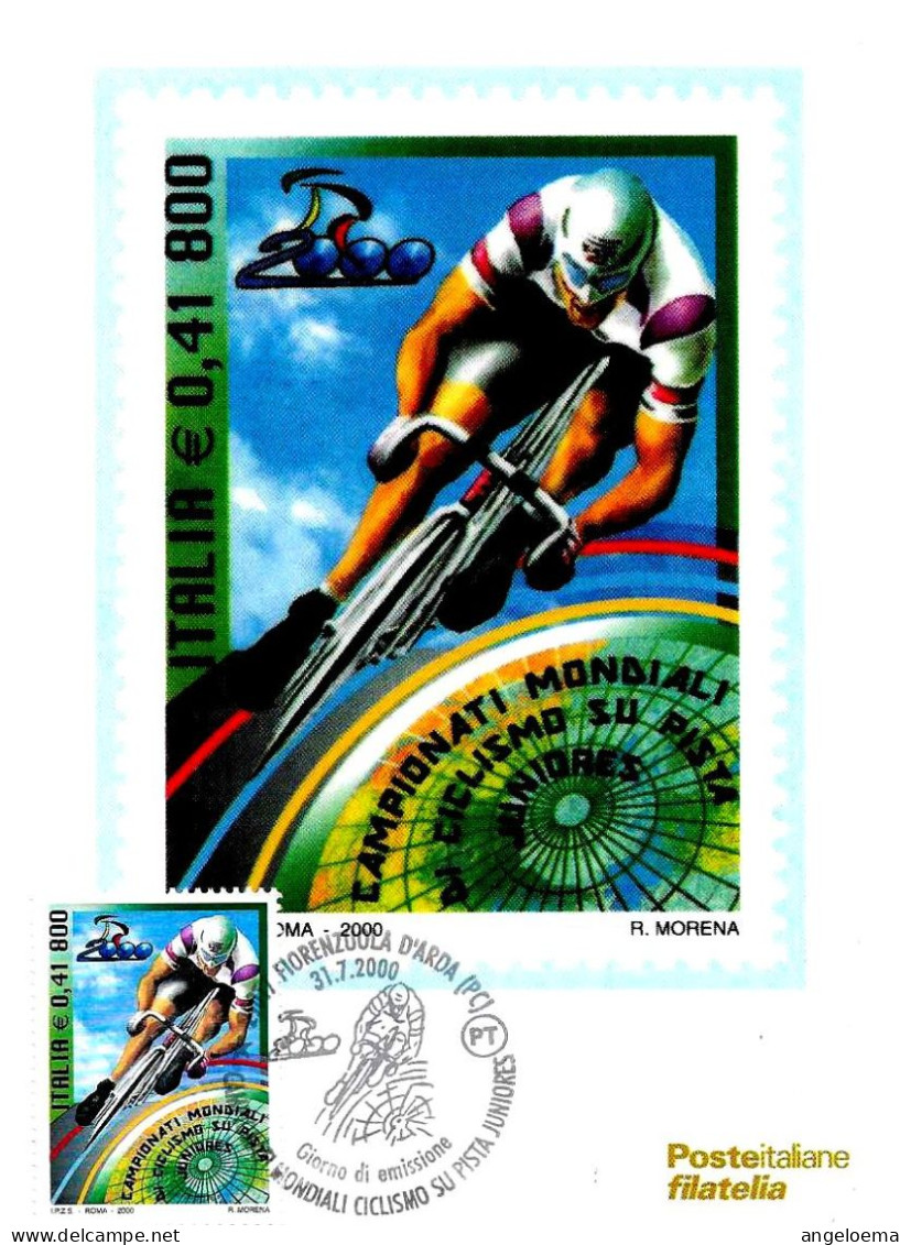 ITALIA ITALY - 2000 FIORENZUOLA D'ARDA (PC) Camp. Mondiale Ciclismo Su Pista Juniores Su Cartolina PT - 3448 - Wielrennen