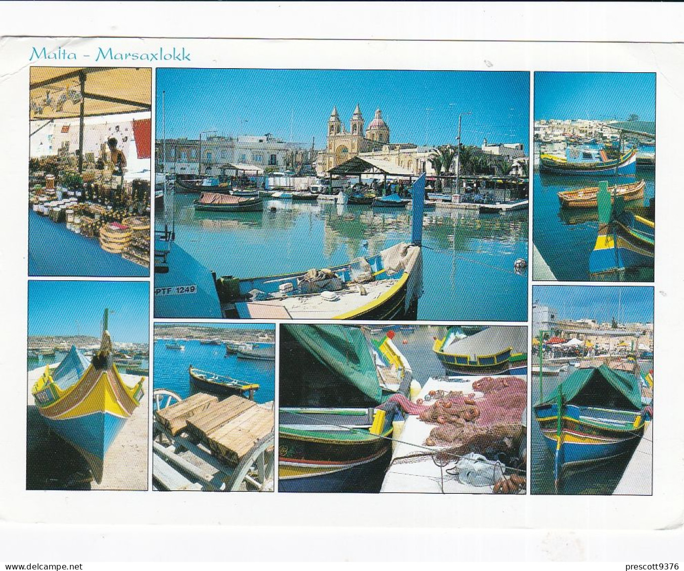 Marsaxloki Multiview, Malta  - Stamped Postcard   - L Size  - LS5 - Malta