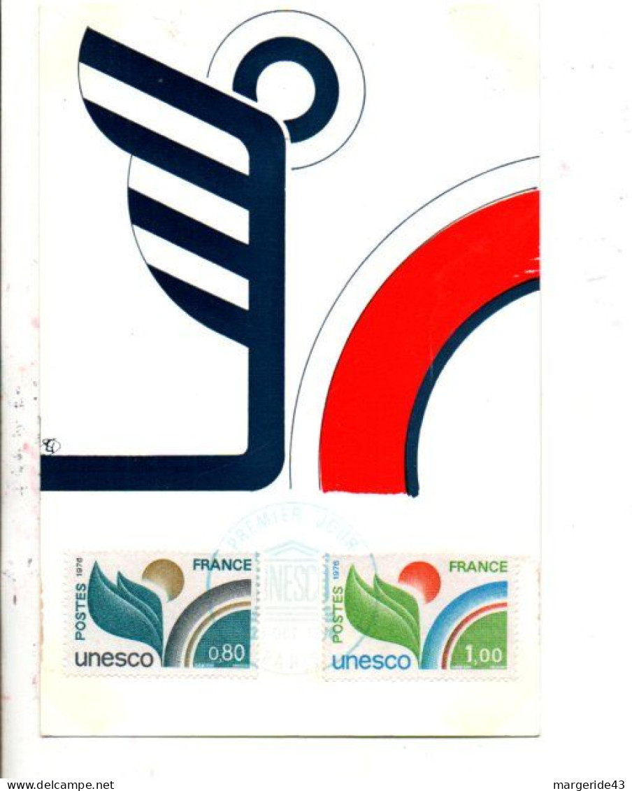 CARTE MAXIMUM 1976 UNESCO - 1970-1979