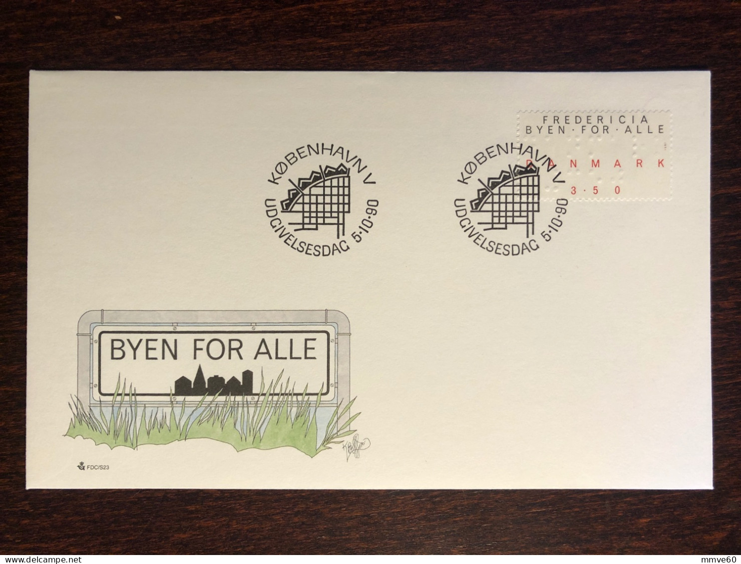 DENMARK FDC COVER 1990 YEAR BLINDNESS BLIND BRAILLE HEALTH MEDICINE STAMPS - FDC