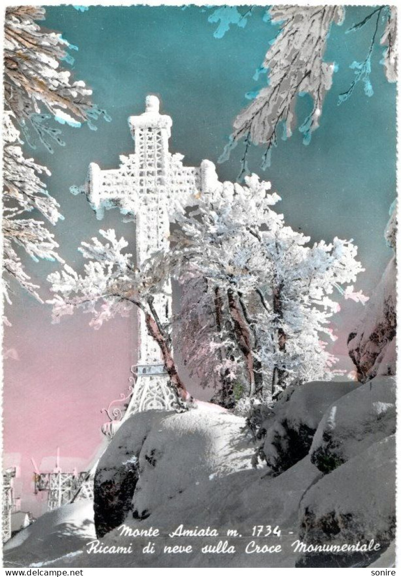 MONTE AMIATA (GROSSETO) RICAMI DI NEVE SULLA CROCE MONUMENTALE - VG FG - C0351 - Grosseto