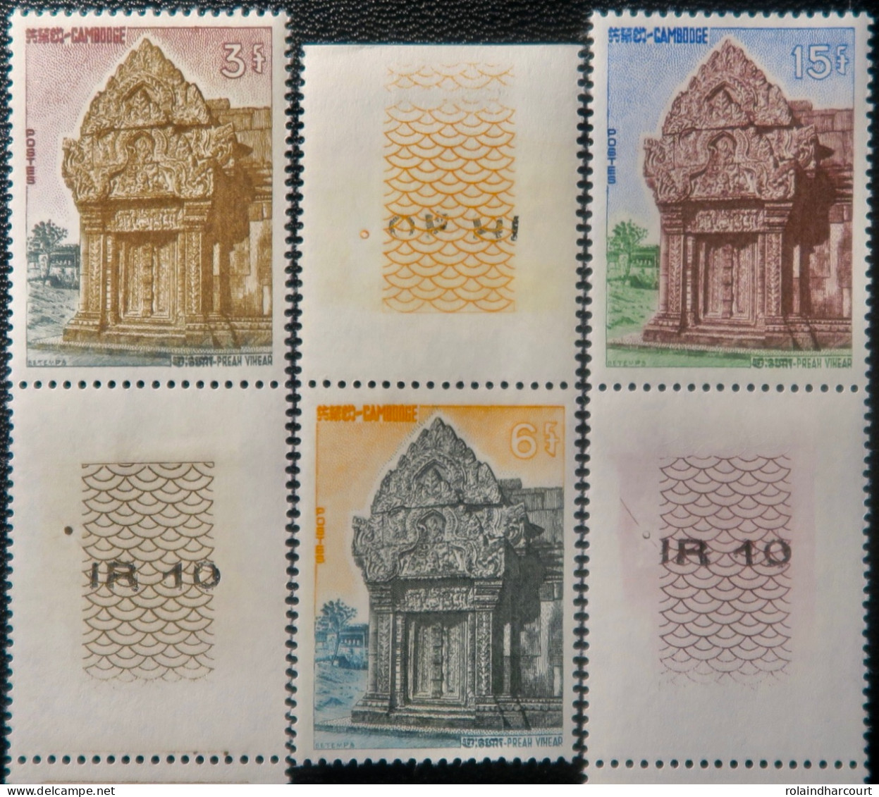 R2253/790 - CAMBODGE - Temples - SERIE COMPLETE - N°132 à 134 NEUFS** BdF - Cambodia