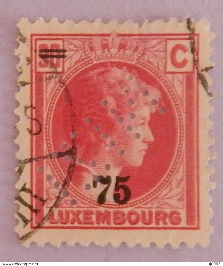 LUXEMBOURG YT 206 OBLITERE PERFORE NIZI  "GRANDE DUCHESSE CHARLOTTE" ANNÉES 1927/1929 VOIR 2 SCANS - Gebraucht