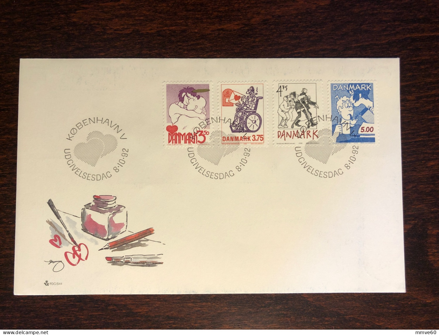 DENMARK FDC COVER 1992 YEAR DISABLED PEOPLE HEALTH MEDICINE STAMPS - FDC