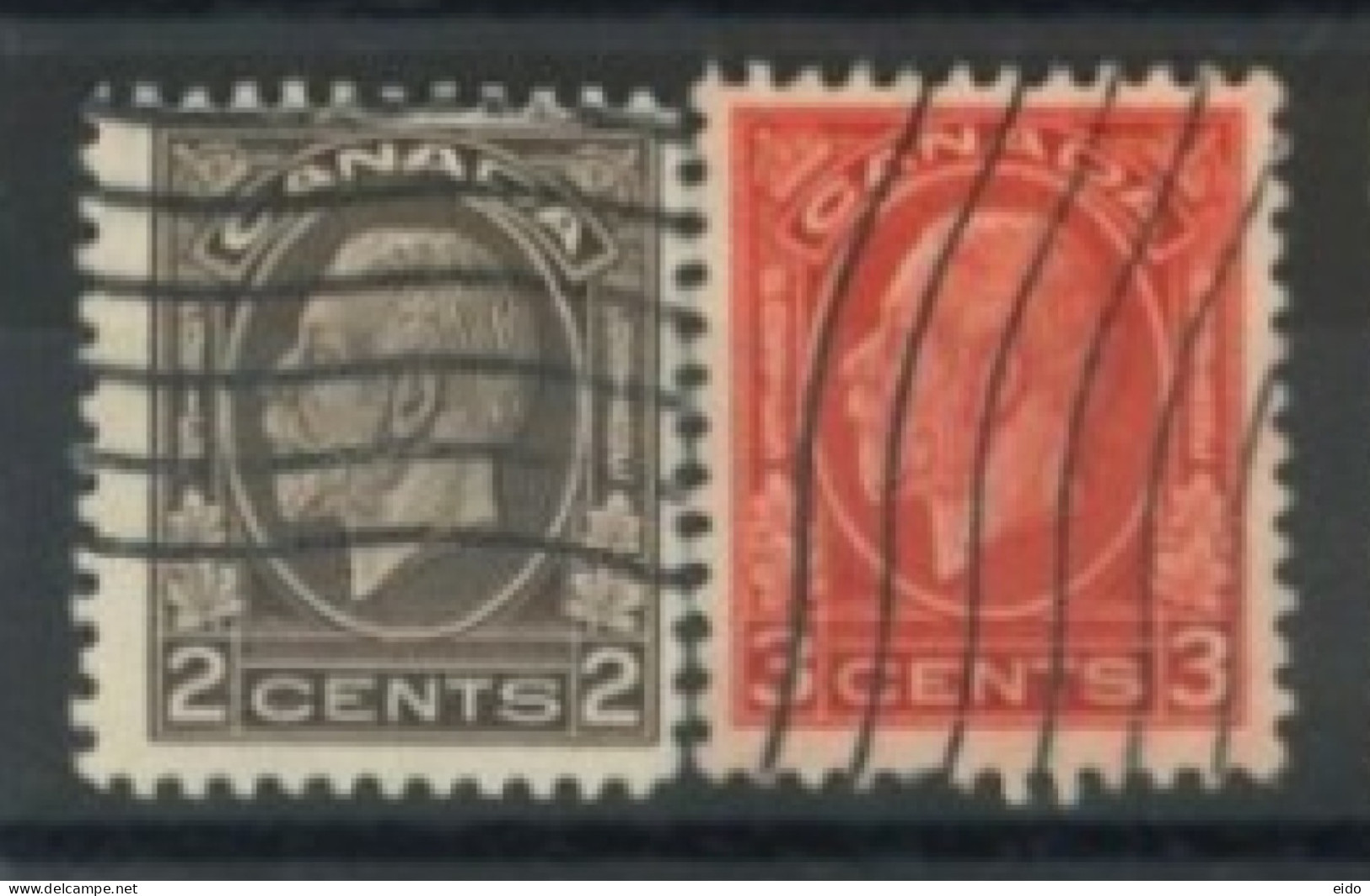 CANADA - 1932, KING GEORGE V STAMPS SET OF 2, USED. - Oblitérés