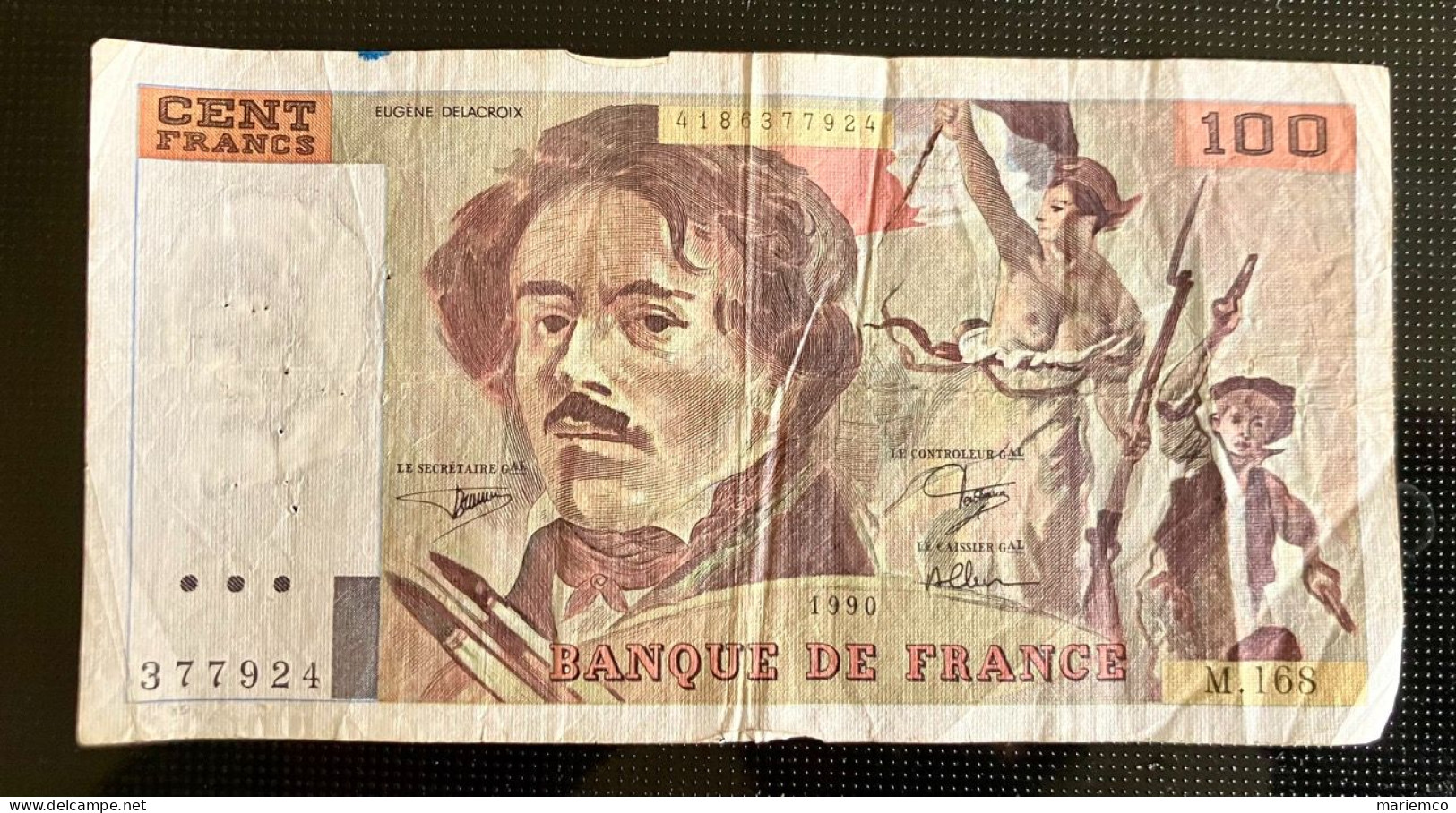 FRANCE, BILLET 100 FRANCS, DELACROIX 1990 - E.168 - 100 F 1978-1995 ''Delacroix''