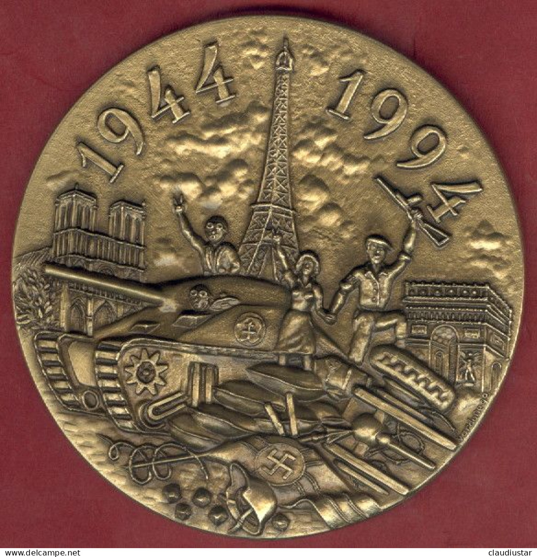 ** MEDAILLE  50eme  ANNIVERSAIRE  LIBERATION  PARIS  -  1944 - 1994 ** - 1939-45