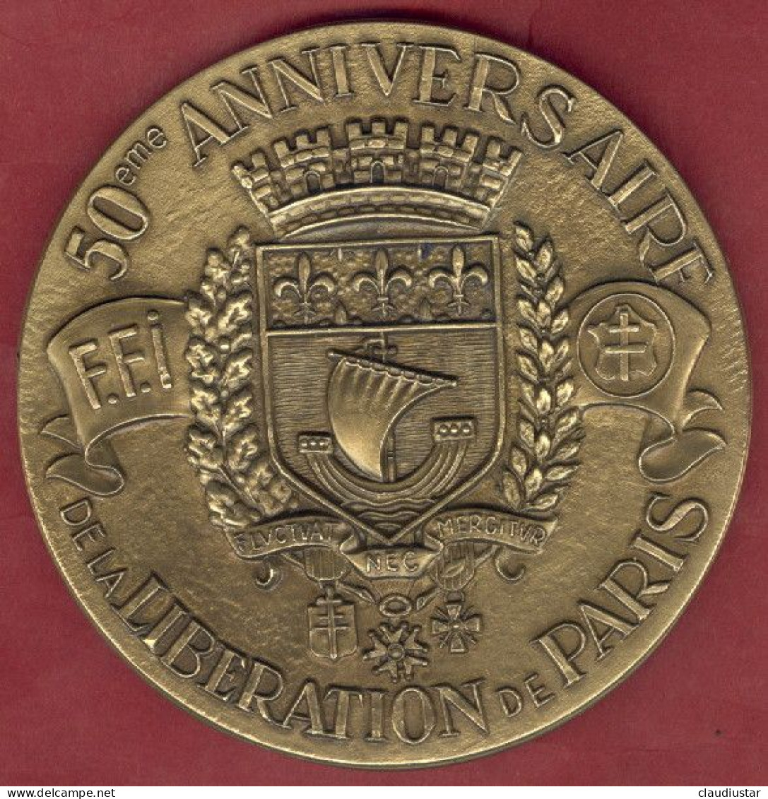 ** MEDAILLE  50eme  ANNIVERSAIRE  LIBERATION  PARIS  -  1944 - 1994 ** - 1939-45