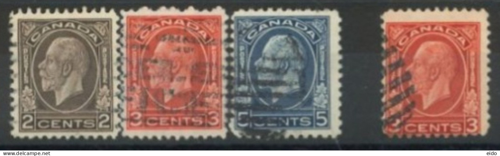 CANADA - 1932, KING GEORGE V STAMPS SET OF 4, USED. - Used Stamps