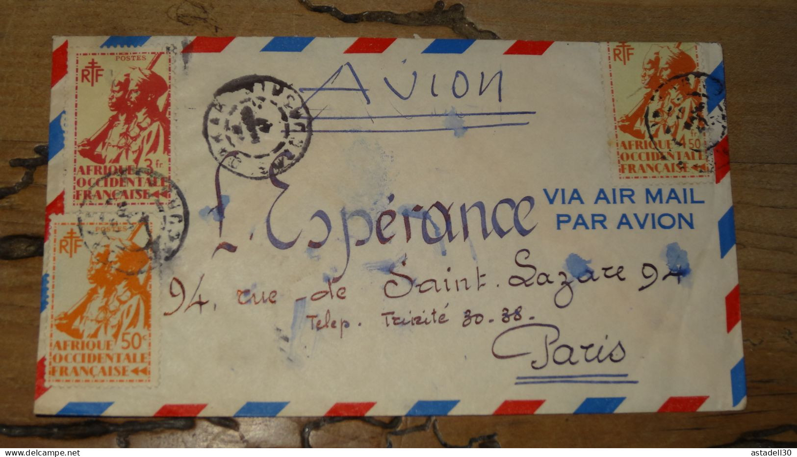 Cover AOF, Sénégal, Dakar, Avion, 1947 ............ Boite1 .............. 240424-298 - Covers & Documents