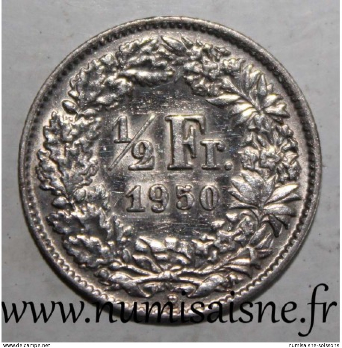 SUISSE - KM 23 - 1/2 FRANC 1950 B - HELVETIA DEBOUT - TB/TTB - Andere & Zonder Classificatie