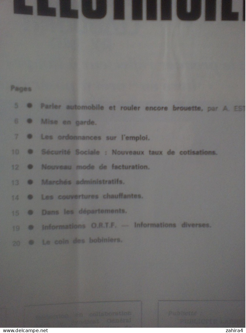 L'artisan électricien Instalation Pile Atomique Siloé Ordonance Sur L'emploi Mode Facturation Couverture Chauffante ORTF - Other & Unclassified