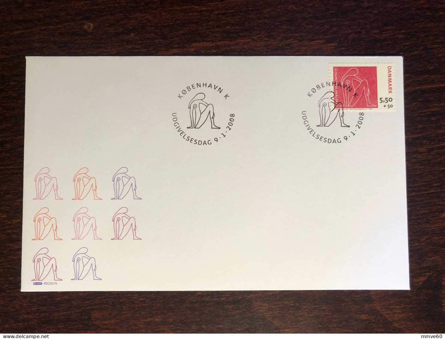 DENMARK FDC COVER 2008 YEAR CANCER ONCOLOGY HEALTH MEDICINE STAMPS - FDC