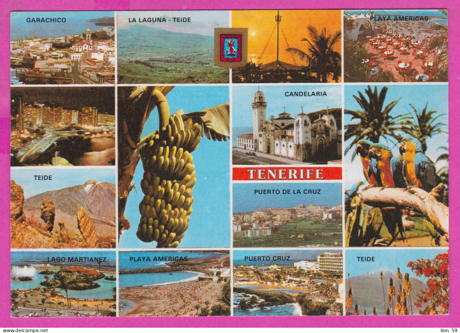 293784 / Spain - Tenerife Garachico La Laguna Teide Tide Parrot Bananas PC 1987 USED 10+30 Pta King Juan Carlos I  - Brieven En Documenten