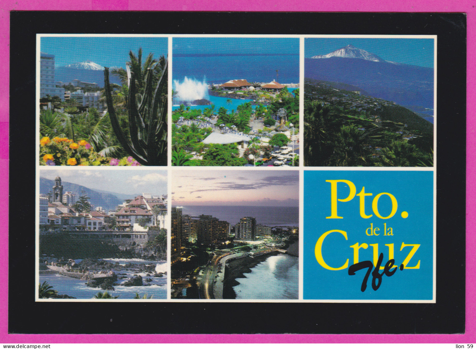 293786 / Spain - Islas Canarias Puerto De La Cruz Tenerife PC 1991 USED 8+17+30Pta King Juan Carlos I Flamme ".. POSTAL" - Covers & Documents