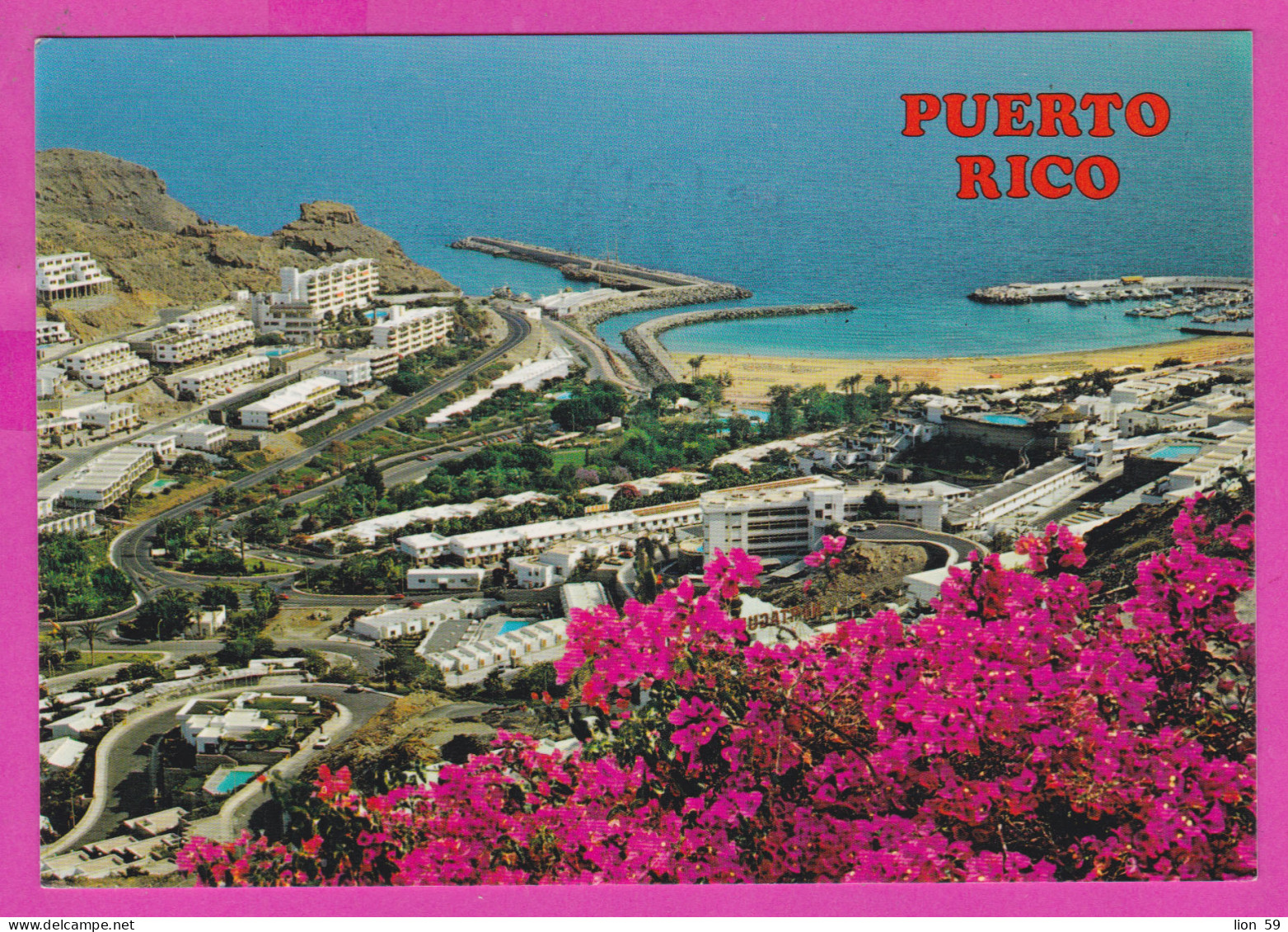 293790 / Spain - Vista Parcial Puerto Rico Gran Canaria Aerial View PC 1986 USED 5+30 Pta King Juan Carlos I - Lettres & Documents