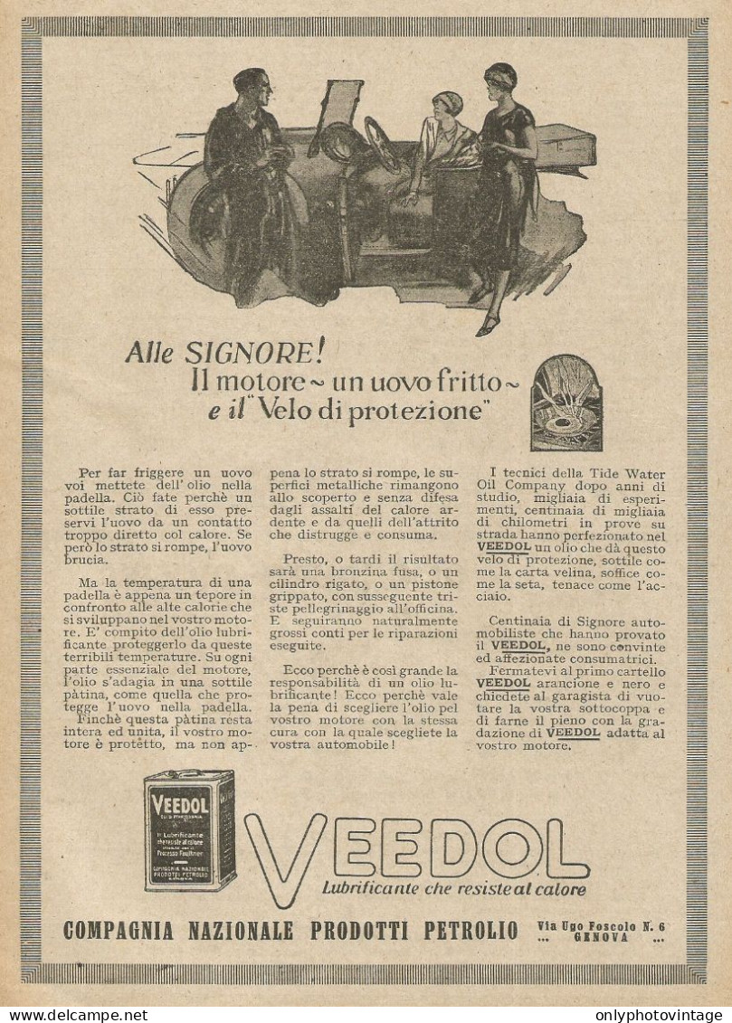 Veedol - Lubrificante Che Resiste Al Calore - Pubblicità D'epoca - Advert. - Advertising