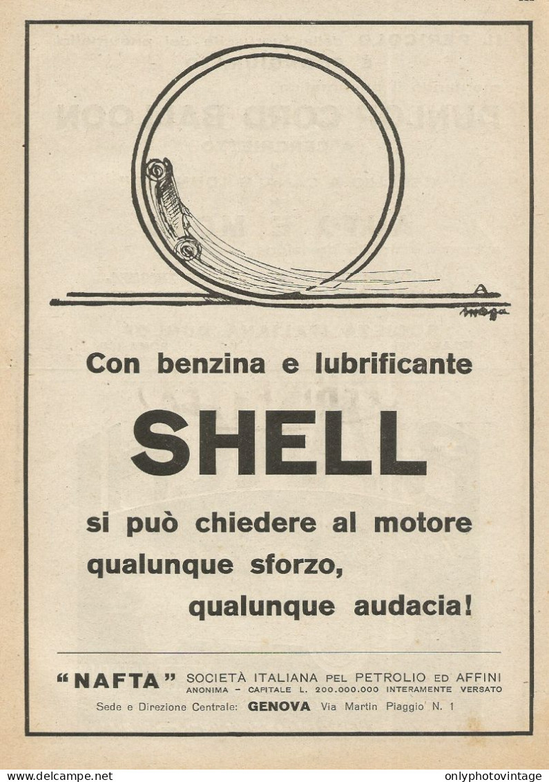 Benzina E Lubrificante Shell - Pubblicità D'epoca - Advertising - Advertising