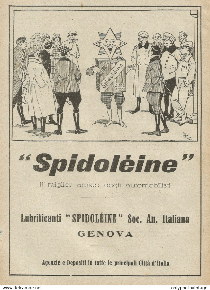 Lubrificanti Spidolèine Il Miglior Amico Degli... - Pubblicità D'epoca - Advertising