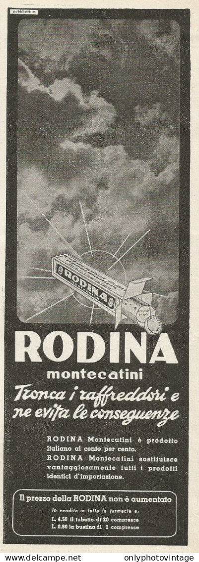 Rodina Montecatini Tronca I Raffreddori - Pubblicità 1937 - Advertising - Werbung