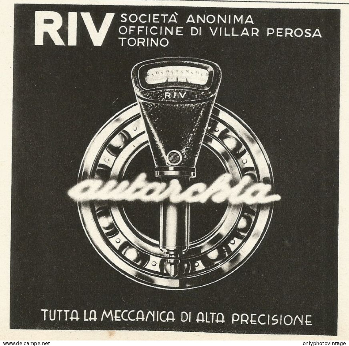 Meccanica Di Alta Precisione RIV - Pubblicità 1938 - Advertising - Werbung