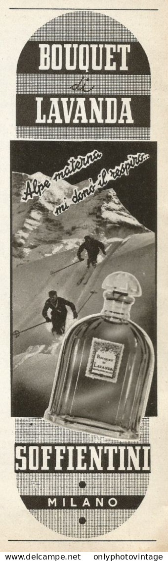 Bouquet Di Lavanda Soffientini - Milano - Pubblicità 1938 - Advertising - Advertising