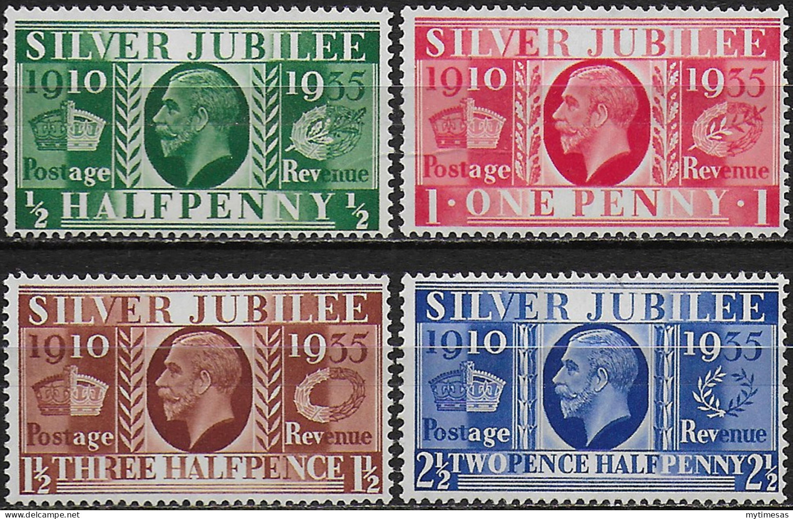 1935 Great Britain Silver Jubilee 4v. MNH SG N. 453/56 - Andere & Zonder Classificatie