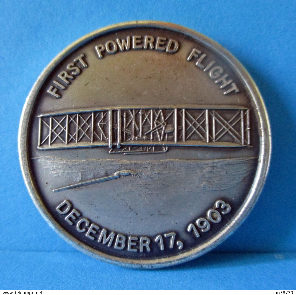 Médaille First Powered Flight 17/12/1903 - W. And O. Wright - Frais Du Site Déduits - Recordatorios