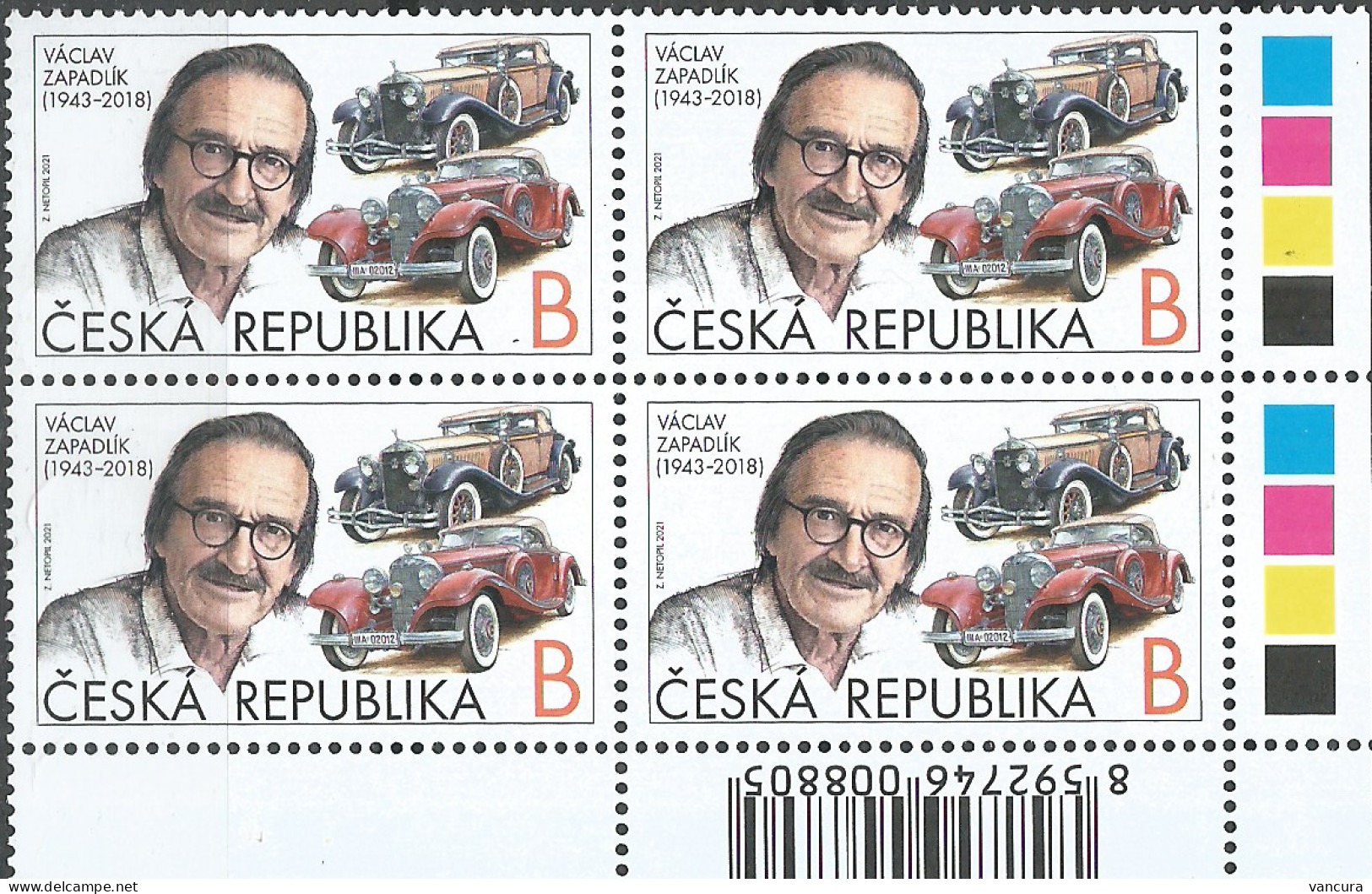 **4x  1104 Czech Republic Cars (Zapadlik) 2021 - Neufs