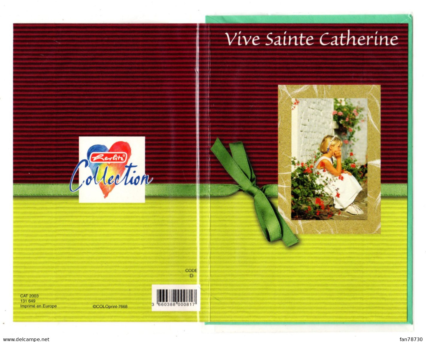 Carte Vive La Sainte Catherine (25 Novembre) Carte Double Avec Son Enveloppe - Frais Du Site Déduits - Saint-Catherine's Day