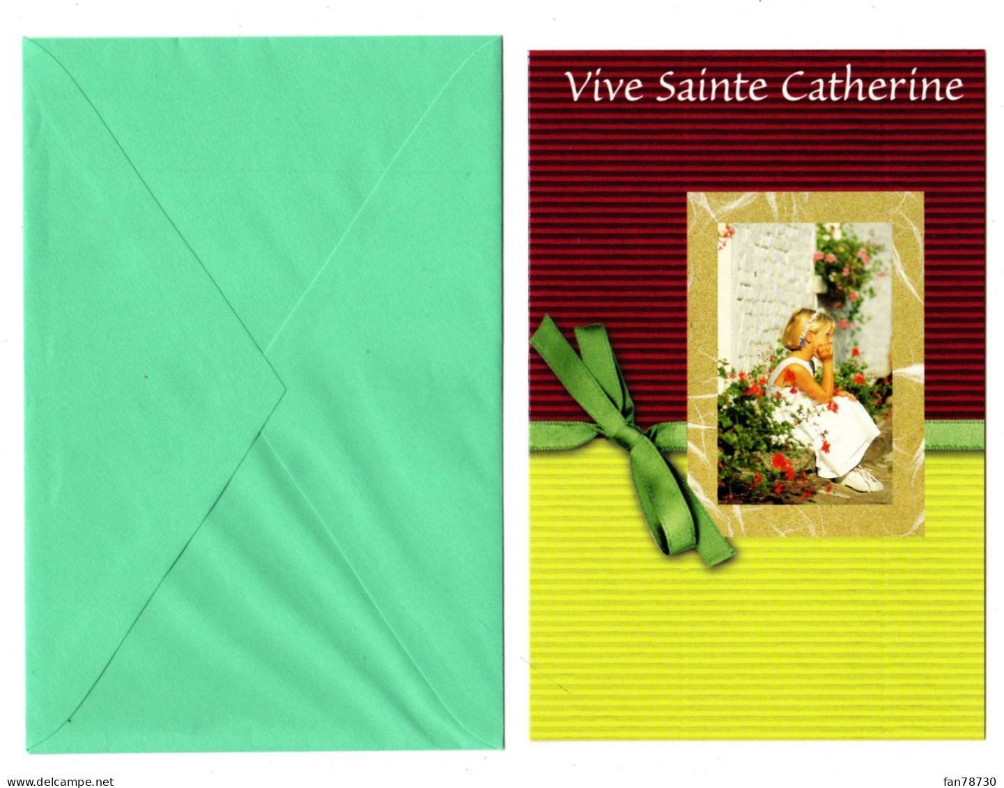 Carte Vive La Sainte Catherine (25 Novembre) Carte Double Avec Son Enveloppe - Frais Du Site Déduits - Santa Catalina