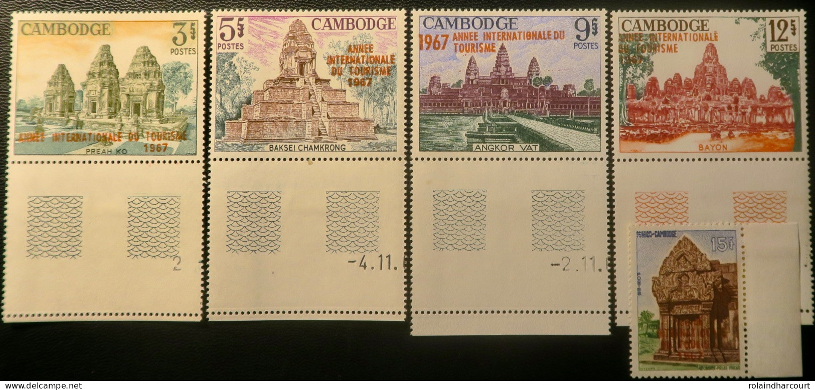 R2253/805 - CAMBODGE - Temples - SERIE COMPLETE - N°188 à 192 NEUFS** BdF - Cambodge