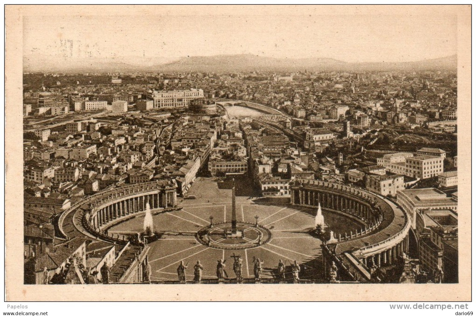 1934 CARTOLINA  CON ANNULLO ROMA - Plaatsen & Squares