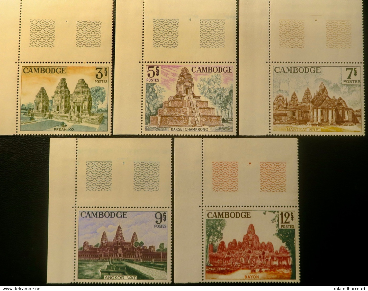 R2253/806 - CAMBODGE - Temples - SERIE COMPLETE - N°167 à 171 NEUFS** CdF - Camboya