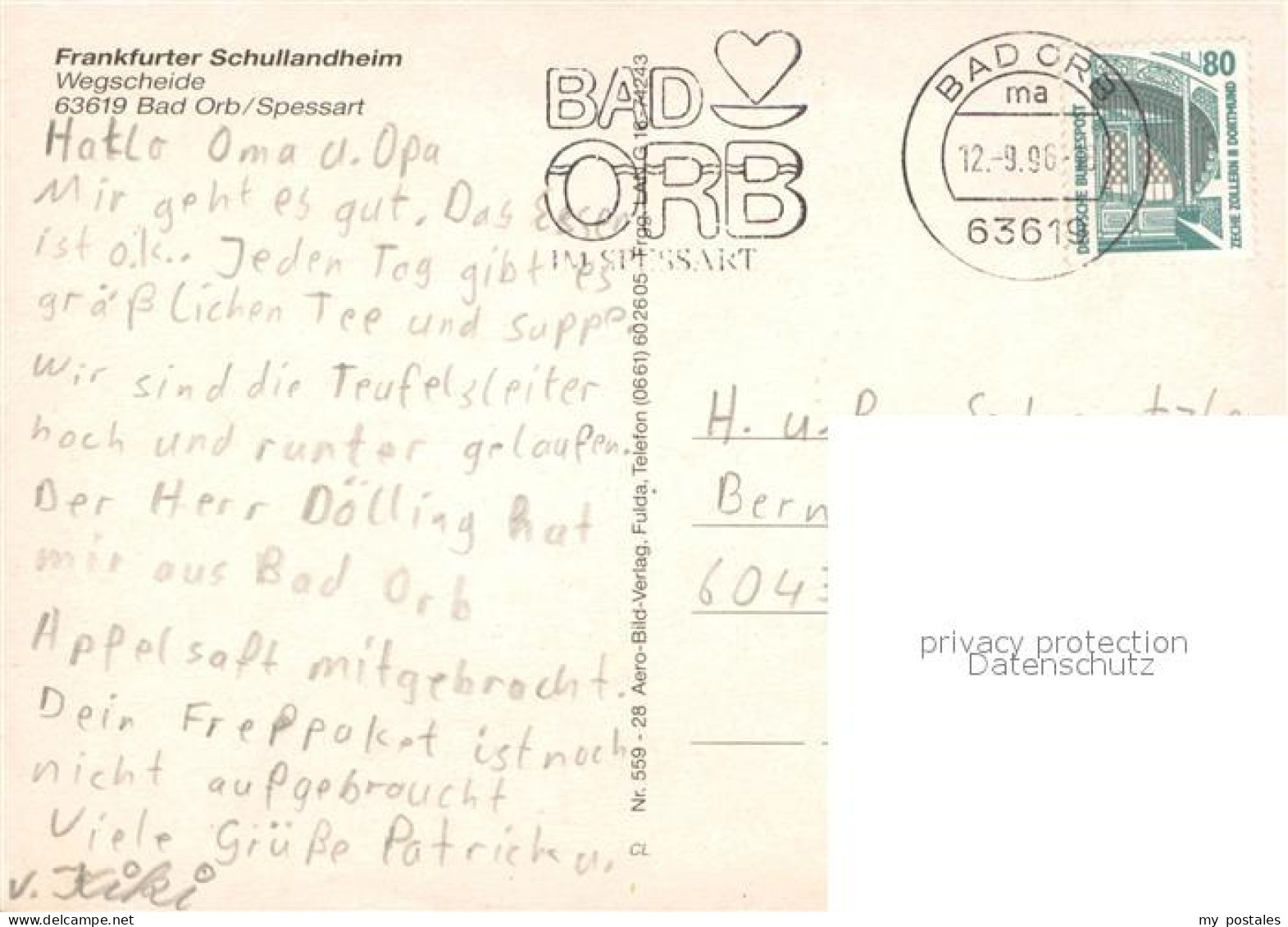 73633874 Bad Orb Frankfurter Schullandheim Wegscheide Fliegeraufnahme Bad Orb - Bad Orb
