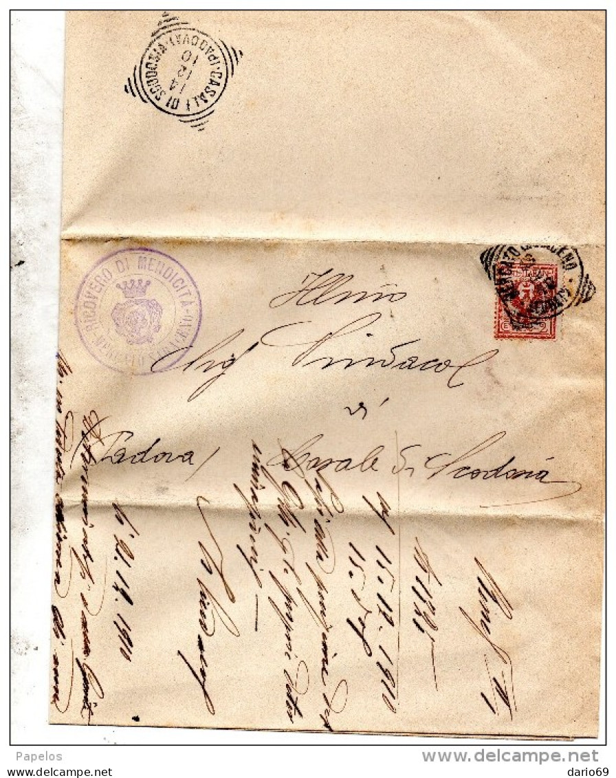 1910 LETTERA CON ANNULLO MERCATO SARACENO VERONA - Marcophilie