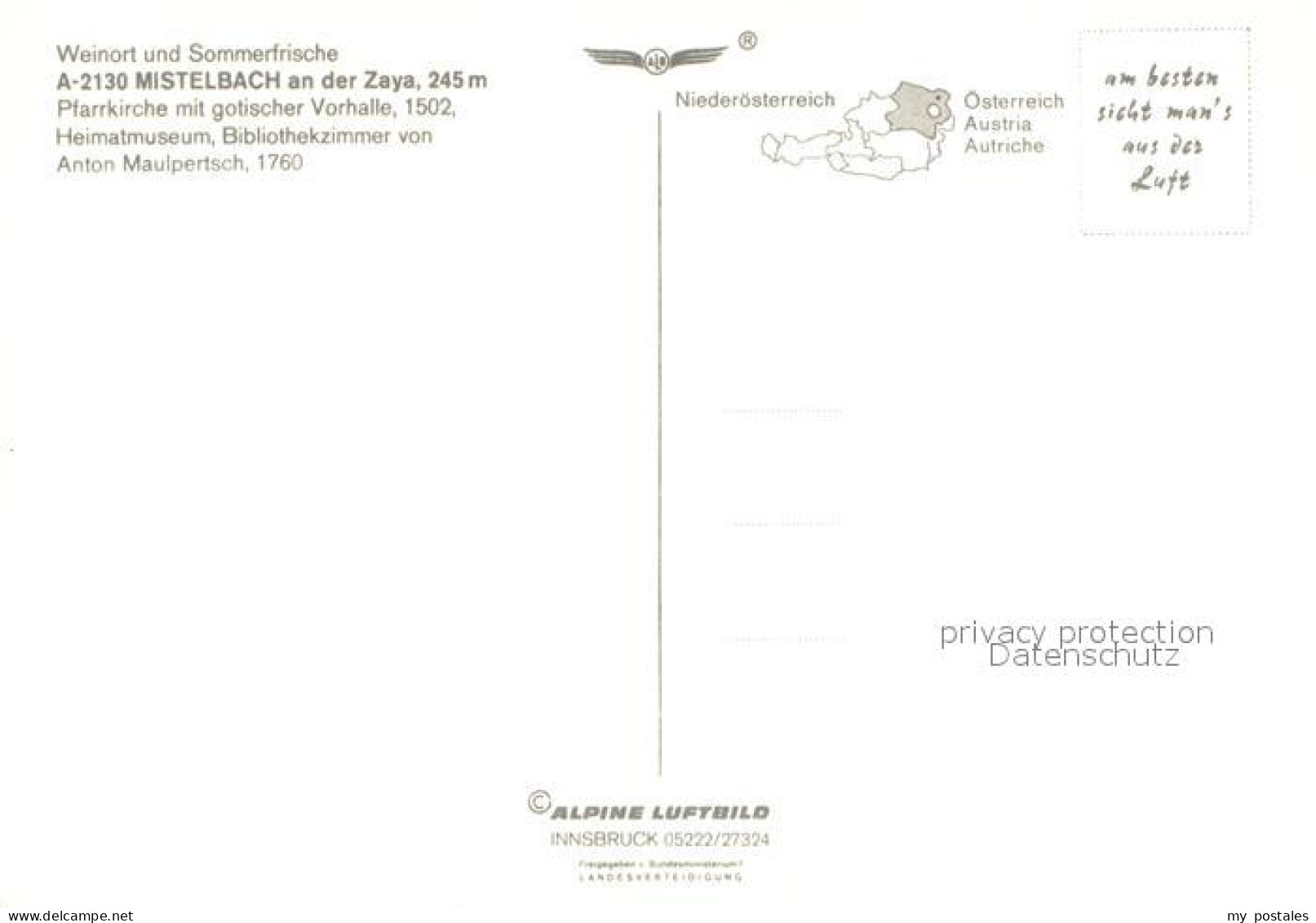 73633627 Mistelbach Niederoesterreich Fliegeraufnahme Mistelbach - Sonstige & Ohne Zuordnung