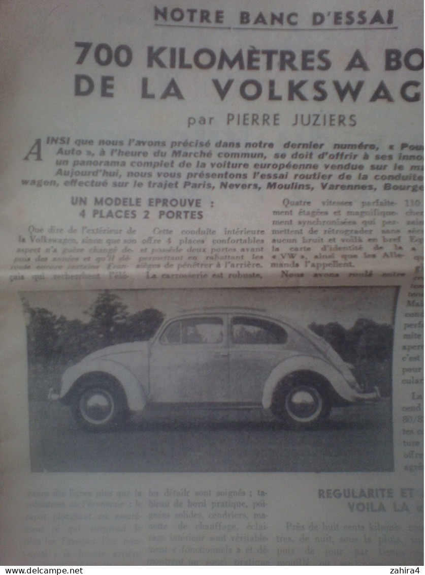 Pour Vous Monsieur Auto 300 Km En Volkswagen Coccinelle Connaissez-vous Mordu D L'auto Buic 59 Kapitan Vauxhaul Firebird - Auto/Motorrad