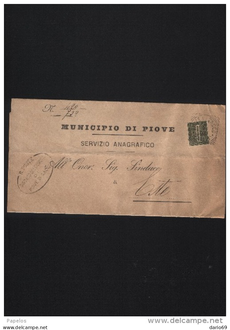 1896  LETTERA CON ANNULLO PIOVE DI SACCO PADOVA - Poststempel