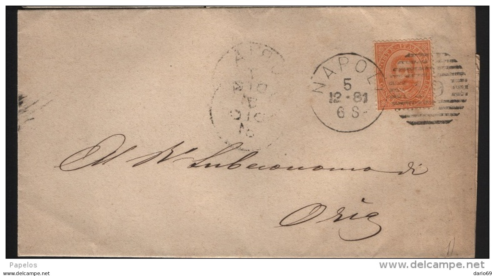 1881  LETTERA  CON ANNULLO NAPOLI - Poststempel