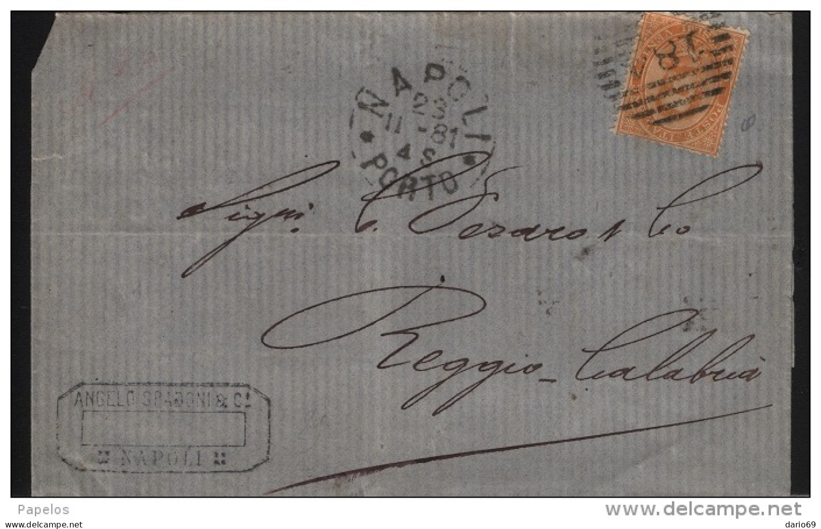 1881  LETTERA  CON ANNULLO NAPOLI - Poststempel