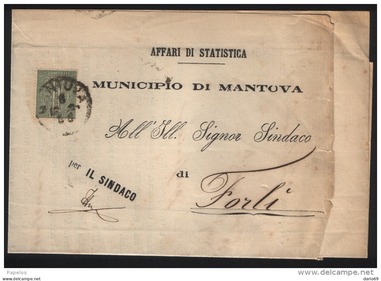 1888  LETTERA CON ANNULLO MANTOVA - Marcophilia