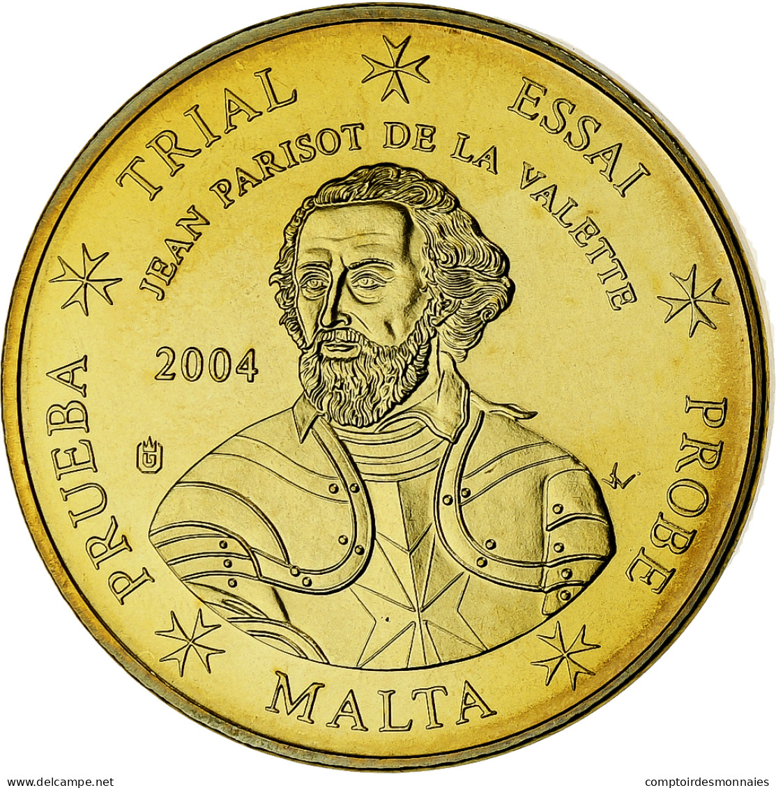 Malte, 50 Euro Cent, Fantasy Euro Patterns, Essai-Trial, 2004, Or Nordique, FDC - Prove Private