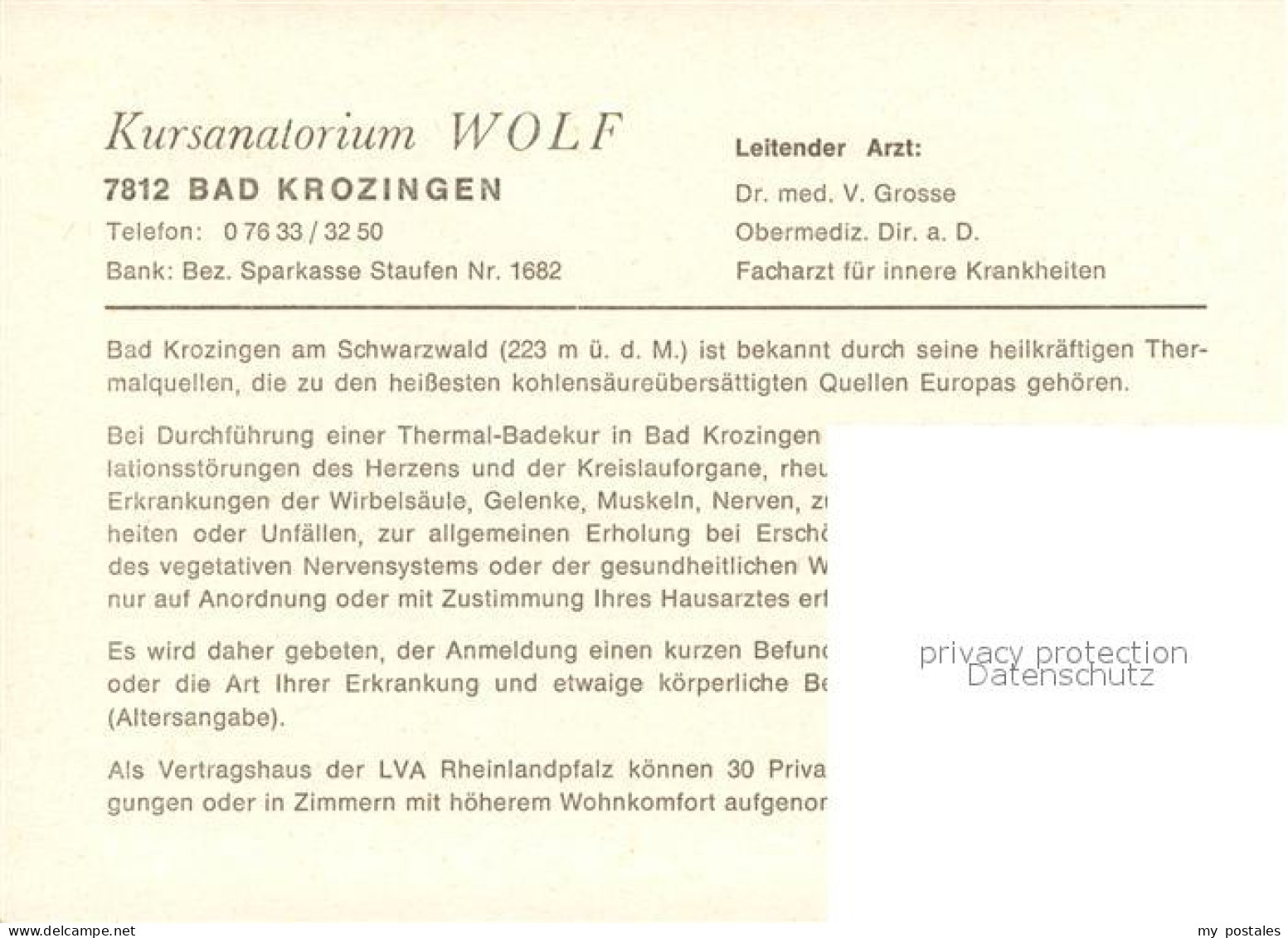 73633488 Bad Krozingen Kursanatorium Wolf Bad Krozingen - Bad Krozingen