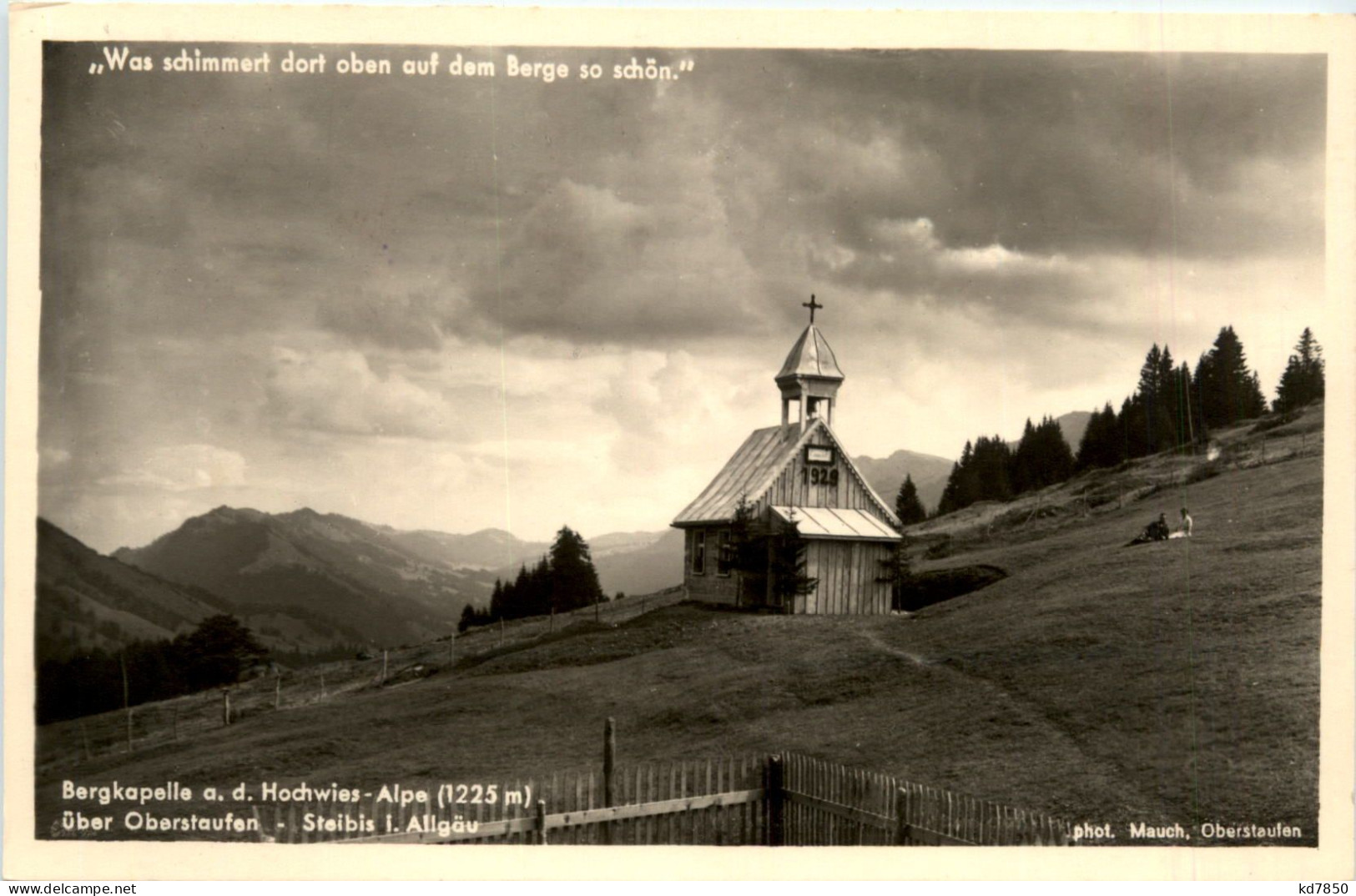 Allgäu, Bergkapelle A.d.Hochwies-Alpe über Oberstaufen - Steibis - Oberstaufen