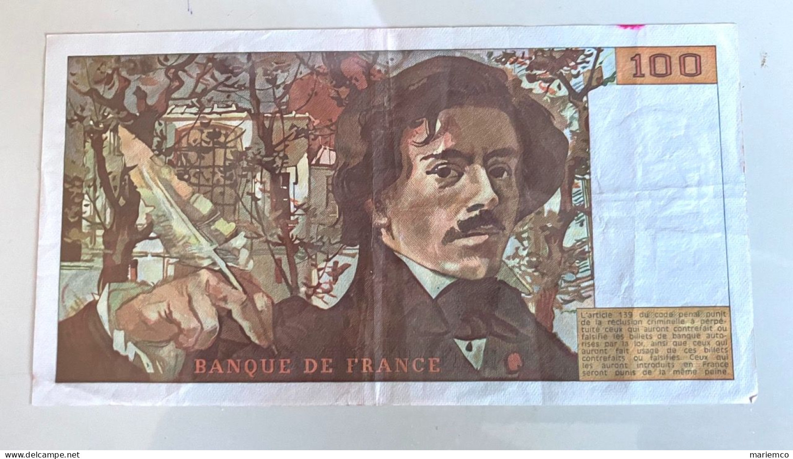 France BILLET 100 Frs Delacroix 1986 A .103 - 100 F 1978-1995 ''Delacroix''